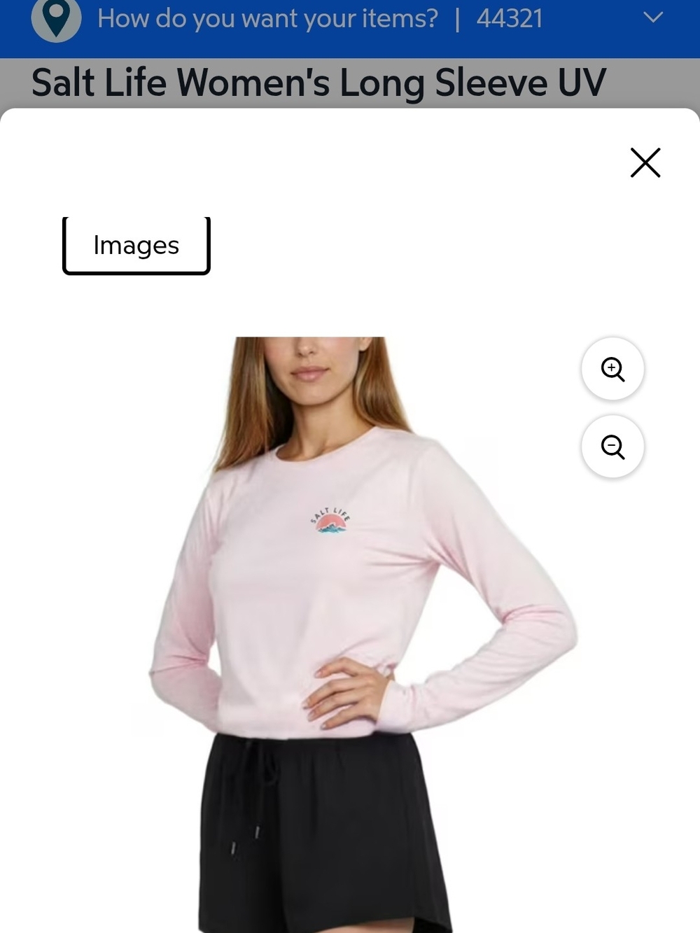 Salt Life Women's Long Sleeve Tee in Light Pink